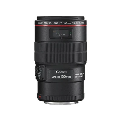 Image of Canon EF 100 mm f2.8L Macro IS USM Lens, Black (Renewed)