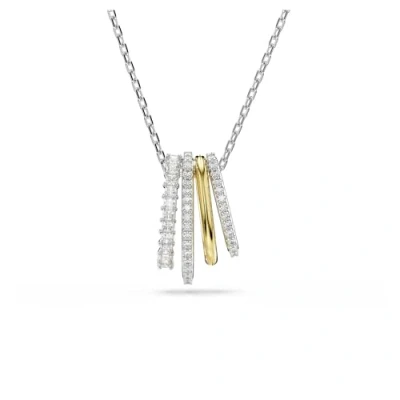 Image of Swarovski Hyperbola pendant, Mixed cuts, White, metal finish