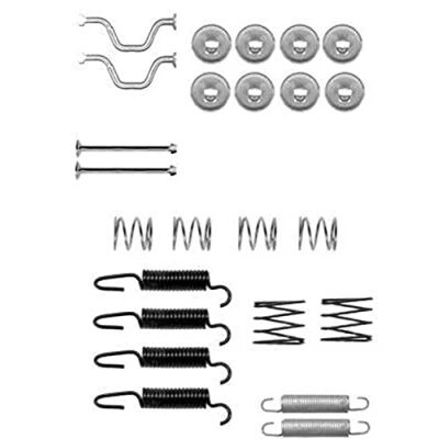 Image of 9050612061 Accessory Kit, parking brake shoes HELLA 8DZ 355 201 821 LEXUS: RX II, IS I Sportcross, Saloon, TOYOTA: Land Cruiser Prado 90