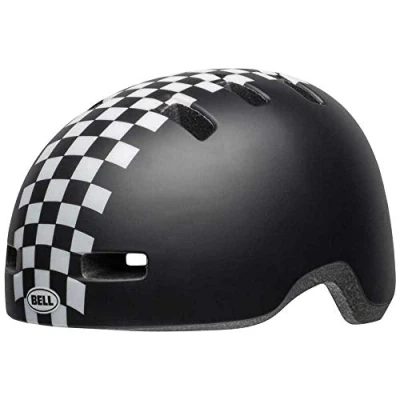 Image of BELL Unisex Youth Lil Ripper Cycling Helmet, Checkers Matte Black/White, Black White UK