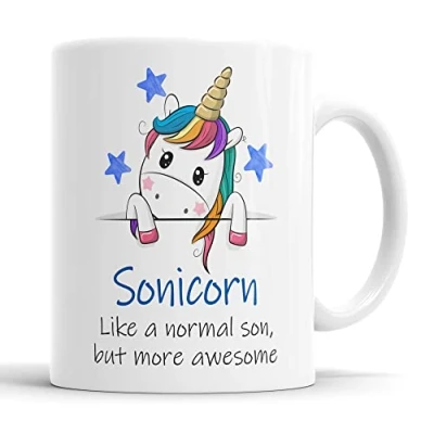 Image of Sonicorn Mug Son Unicorn Cup for Fathers Day Birthday Christmas Funny Present