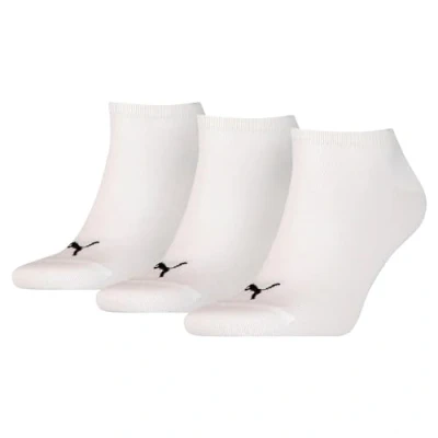 Image of Puma Unisex Sportive Sneaker Sock 3 Pair Pack White, 9 11 UK