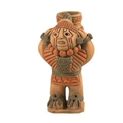 Image of Tumia LAC Xipe Totec Aztec Ceramic figure Fair Trade from Mexico Indoor or outdoor use L11xH20cm