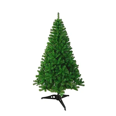 Image of 4FT Artificial Green Christmas Tree with Realistic Branches Lush, Full Appearance &amp; Quick Setup for Easy Holiday Home Decoration Compact, Durable Perfect Small Spaces