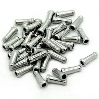 Image of Transfil Unisex Brake/Gear Cable End Crimp, Silver, Pack of 100 UK