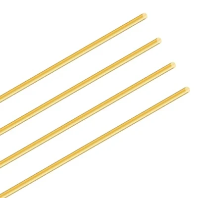 Image of LAVMHAB Round Brass Rod 3mm x 300mm, Solid Shaft Rods Bars for DIY Craft (4pcs)