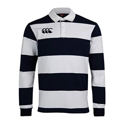 Image of Canterbury Men&#039;s Long Sleeve Retro Hoop Jersey, China Blue, S