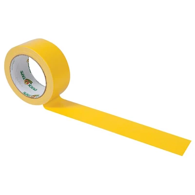 Image of Duck Tape Solid Colours Yellow. Repair, craft, personalise, decorate and educate 48mm X 18.2m