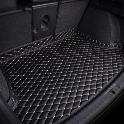 Image of Car Leather Boot Liner for Land Rover Range Evoque I (L538) 2012 2015 Accessories, Waterproof Anti Scratch Slip Protector Pad Cargo Tray Liners Trunk Carpets,Black White