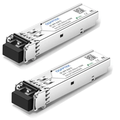 Image of QSFPTEK 2Pack 1000Base SX Transceiver MMF 850nm,550m,DOM, Gigabit Multimode SFP to LC Module, Mini GBIC for Cisco GLC MMD, Meraki MA 1GB SX, Mikrotik, Supermicro, Ubiquiti