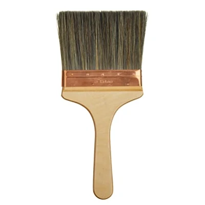 Image of ProDec 6 inch Pure Bristle Trade Professional Wall Brush for Fast Painting with Emulsion Paints on Walls and Ceilings as a Splash Plastering, 6&quot; 150mm, Grey