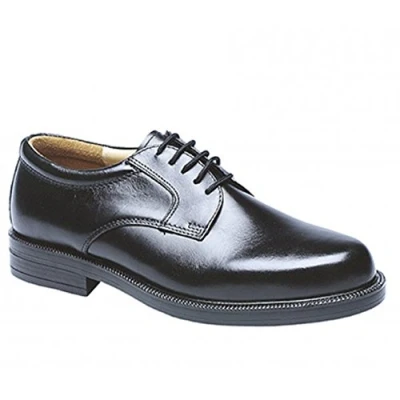 Image of Mens Gents Leather Wide Fit Scimitar Gibson Shoes , 6 UK, Black