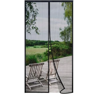 Image of Risareyi Magnetic Fly Screens for Doors 150x180cm, Black Mesh Mosquito Net Patio Door Screen Curtain Closes Automatically Anti Bugs Insects Reinforced