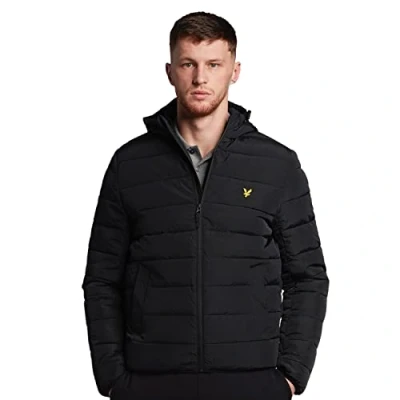 Image of Lyle &amp; Scott Lightweight Puffer Jacket Light jacket, Men&#039;s, Size: Small, Jet black