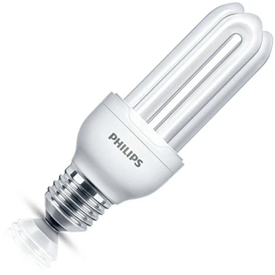 Image of 5 x 14w Philips Genie ES E27 Edison Screw based = 65w equivalence low energy light bulbs, warm white colour