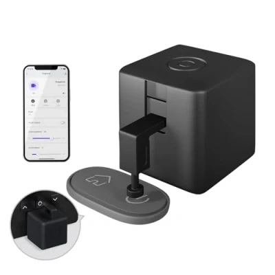 Image of MOES Fingerbot Plus Smart Switch Button Pusher, Upgrade with Touch Control, Compatible Life App, Requires Tuya Bluetooth Hub for Alexa Google Home, Voice Timer IFTTT Black