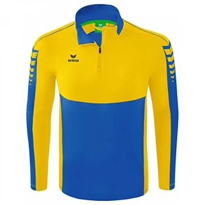 Image of Erima Adult Six Wings Training Top, New Royal/Yellow, L