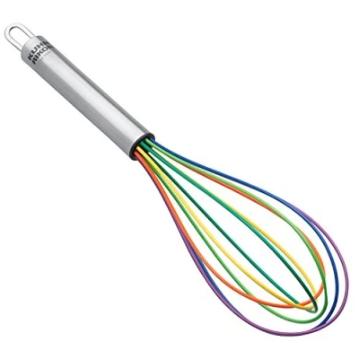 Image of KUHN RIKON 22265 Whisk, Small 8&quot; / 22 cm, Silicone, Rainbow Coloured