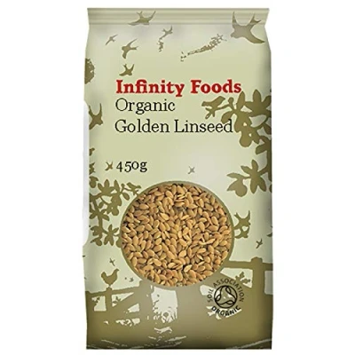 Image of Infinity Foods Organic Whole Golden Flax Seeds [Linseed] 450g
