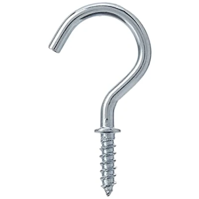 Image of Merriway® BH01111 (20 Pcs) Chrome Plated Mug Shouldered Cup Hooks, 25 mm (1 inch) Pack of 20 Pieces