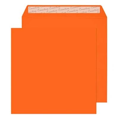 Image of Blake Creative Colour 220 x mm 120 gsm Peel &amp; Seal Wallet Envelopes (505) Pumpkin Orange Pack of 250