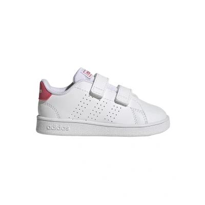 Image of adidas Advantage Lifestyle Court Hook and Loop Shoes Tennis, Cloud White/Pulse Magenta/Quartz, 2 UK