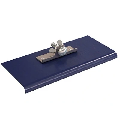 Image of Bon 22 739 9 x 4 inch Blue Steel Walking Concrete Edger with 3/8 Radius and 1/2 Lip
