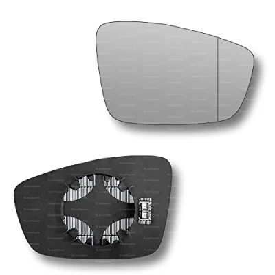 Image of Less4spares Replacement Wing Mirror Glass Right Compatible with Skoda Fabia 2014 2021 CLIP ON Driver Off side Heated Blind Spot