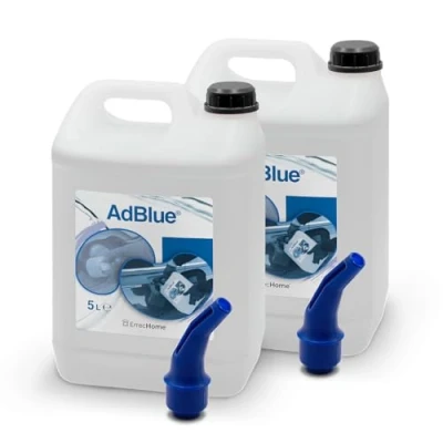 Image of ErrecHome AdBlue® Diesel Engine Additive with Easy Pour Spout Included, for NOx Emission Reduction Based on Urea, Conforms to ISO 22241 1, 10 L (2 x 5 Tank)