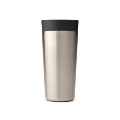 Image of Brabantia Make &amp; Take Insulated Cup with Smart Click Lid, Keeps Drinks Hot for 6 Hours, Cold 8 Leak Proof Travel Mug Dark Grey, 0.36L