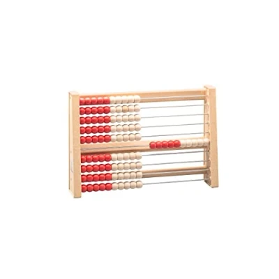 Image of WISSNER Wood Frame with Number Less Than 100 &#039;s RED/WHITE