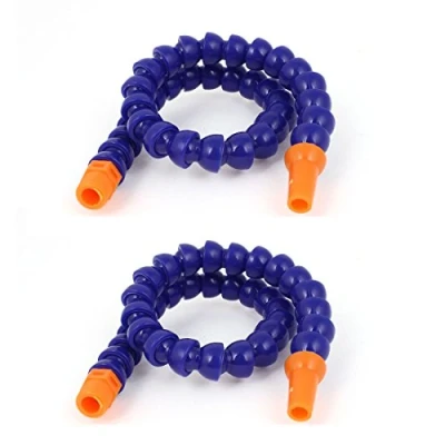 Image of Sourcingmap 2Pcs Lathe Round Nozzle 1/4&quot;BSP Thread Oil Coolant Pipe Hose 45cm Long