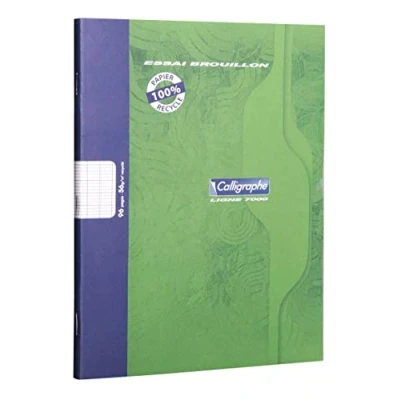 Image of Clairefontaine Ref 2196C Calligraphe Staple bound Rough Books (48 Sheets) 17 x 22cm Size, Séyès Ruling, 56gsm Brushed Vellum Paper, Laminated Card Cover Assorted Colours