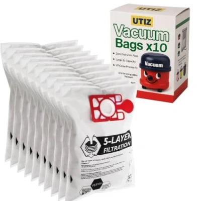 Image of Utiz Vacuum Cleaner Microfibre Dust Bags for NVM 1CH Henry Numatic Hetty Basil James (Pack of 10)