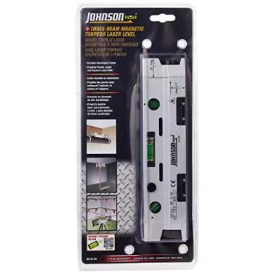 Image of Johnson Level &amp; Tool 40 6184 Magnetic Torpedo Laser Level, Silver Black, 1