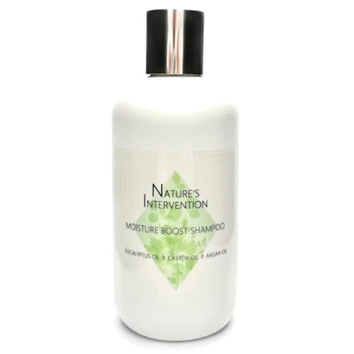 Image of Nature&#039;s Intervention Moisture Boost Shampoo 99% Natural. Castor, Argan, Eucalyptus. Sulfate/Parabens Free. Gentle, Concentrated. pH 5.5 For Sensitive Skin. 250ml