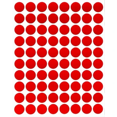 Image of Royal Green (13MM) Red Color Coding Labels for Inventory and Labeling 1.3 CM Circle Dot Stickers 1200 Pack