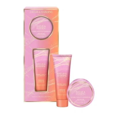 Image of Baylis &amp; Harding Jojoba, Vanilla Almond Oil Indulgent Body Pamper Duo Gift Set (Pack of 1) Vegan Friendly