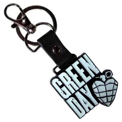 Image of Rock Off officially licensed products Green Day Stacked Band Logo And Grenade Keychain One Size