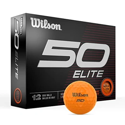 Image of Wilson Fifty Elite Golf Balls 12 Pack, Orange