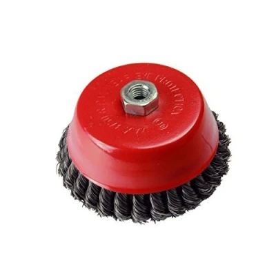 Image of VEWERK (by BERGEN) 150mm M14 Twist Cup Knot Steel Wire Brush B2103