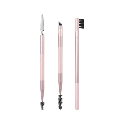 Image of Real Techniques Brow Styling Set, for Lifting and Styling, Fill Style, Dual ended, Full Kit Eyebrows, Get Full, Laminated, or Natural Brows, Multiuse Tools, 3 Piece Set