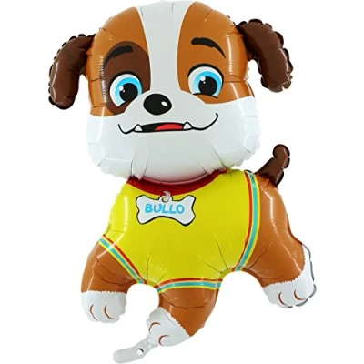 Image of Grabo 38 Inch Yellow Paw Dog Puppy Foil Balloon