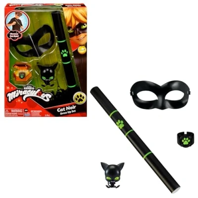 Image of Miraculous: Tales Of Ladybug And Cat Noir Role Play Set Miraculous Costume Kids Fancy Dress Mask Accessories Superhero Costumes For Girls Boys
