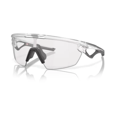 Image of Oakley Sphaera Matte Clear Sunglasses with Prizm Photochromic Lens for Runners
