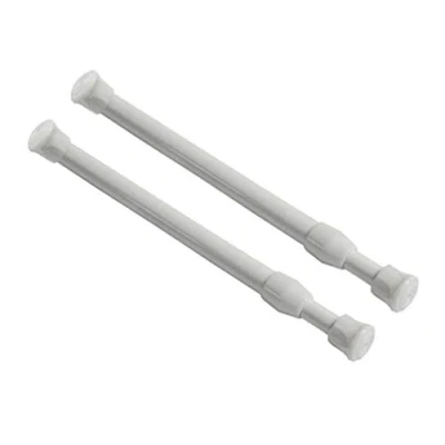 Image of QTY 2 x WHITE SPRING LOADED TENSION ROD 91 152cm (36 60&quot;) Nets At Home