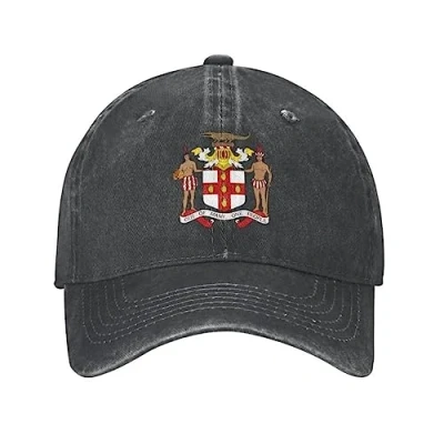 Image of TONFON Baseball Cap Hiphop Sun Hat Personalized Cotton Coat of Arms Jamaica Men Women Adjustable Dad Streetwear Snapback Birthday Gifts