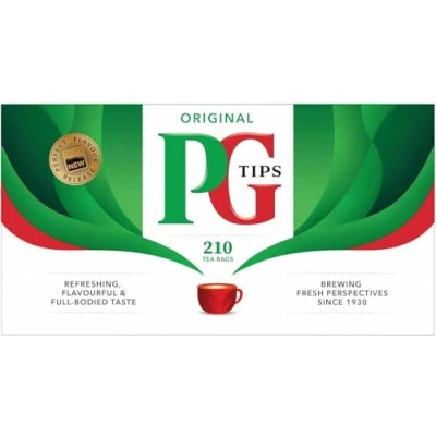 Image of PG Tips Original Black Tea Bags Bulk Refreshing, Flavourful &amp; Full bodied 4 Packs 840 Plant Based Biodegradable Teabags