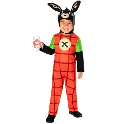 Image of Rubies Official Bing Deluxe Child Costume, Kids Fancy Dress, Size Ages 3 4 Years