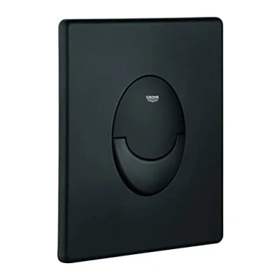 Image of GROHE Start Flush Plate for Concealed GD2 Cisterns (Made of ABS, Water Saving, Dual with and Stop Activation, Easy Vertical Installation), Size 156 x 197 mm, Phantom Black, 38964KF0